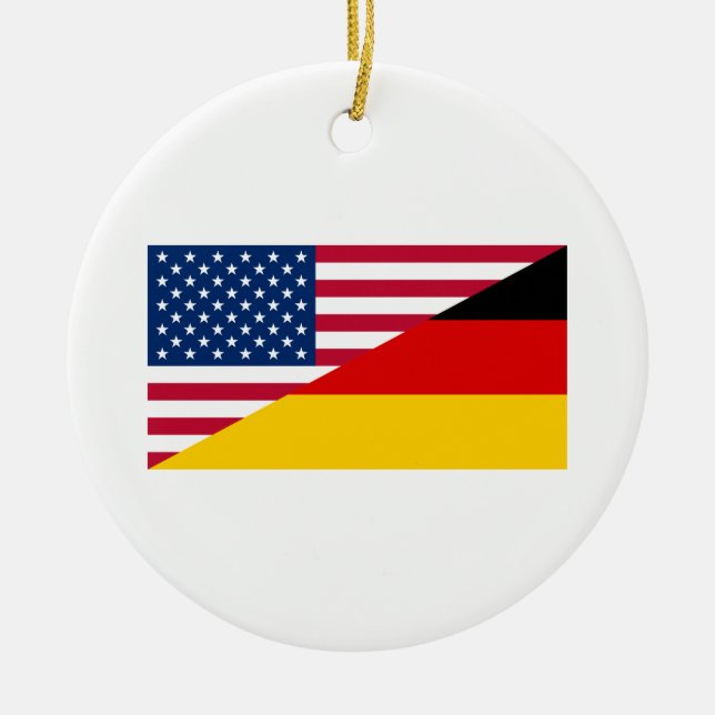 Ornamento de bandera de Alemania de Estados Unidos (Frente)