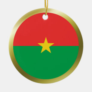 Ornamento de bandera de Burkina Faso