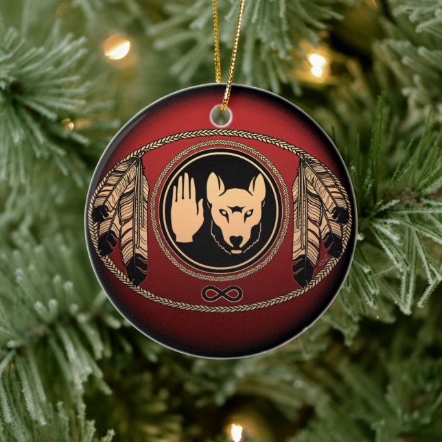 Ornamento De Bandera De Metis Decoración Tribal Pe (Árbol)