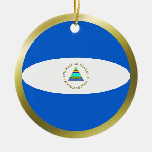 Ornamento de Bandera de Nicaragua (Frente)