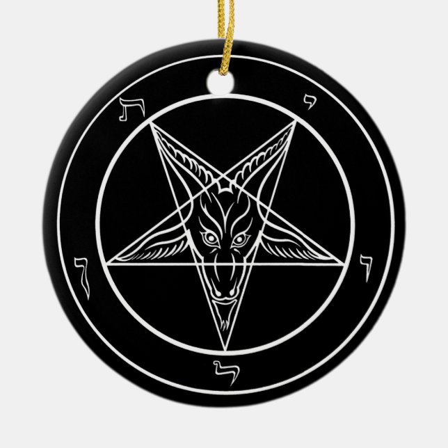 Ornamento de Baphomet, de cerámica (Frente)