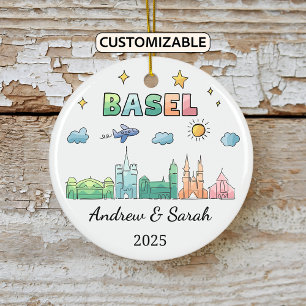 Ornamento de Basilea de Skyline personalizado, Sui