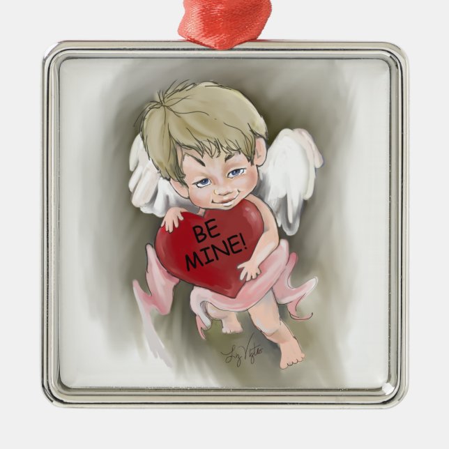 Ornamento de Be Mine Valentine Premium Square (Frente)