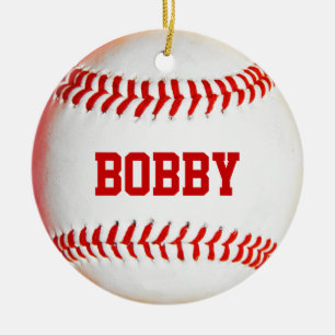 Ornamento de béisbol personalizado