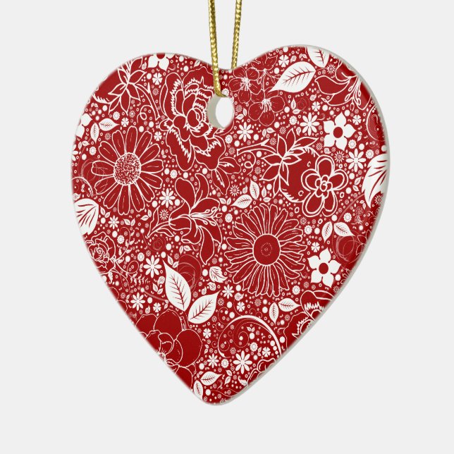 Ornamento de belleza botánica en forma de corazón  (Izquierda)