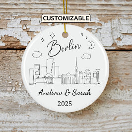 Ornamento de Berlín de Skyline personalizado, Alem