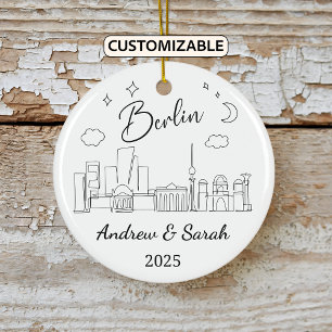 Ornamento de Berlín de Skyline personalizado, Alem