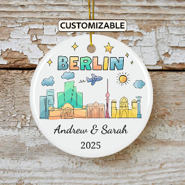 Ornamento de Berlín de Skyline personalizado, Alem