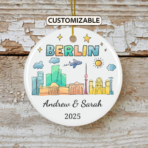 Ornamento de Berlín de Skyline personalizado, Alem