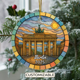 Ornamento de Berlín de vidrio templado personaliza
