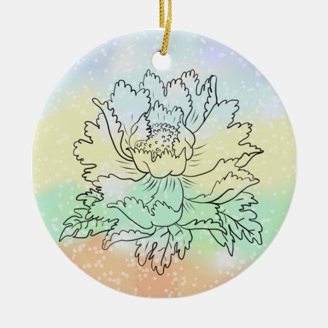 Ornamento de Blumenanhänger Keramik (Frente)