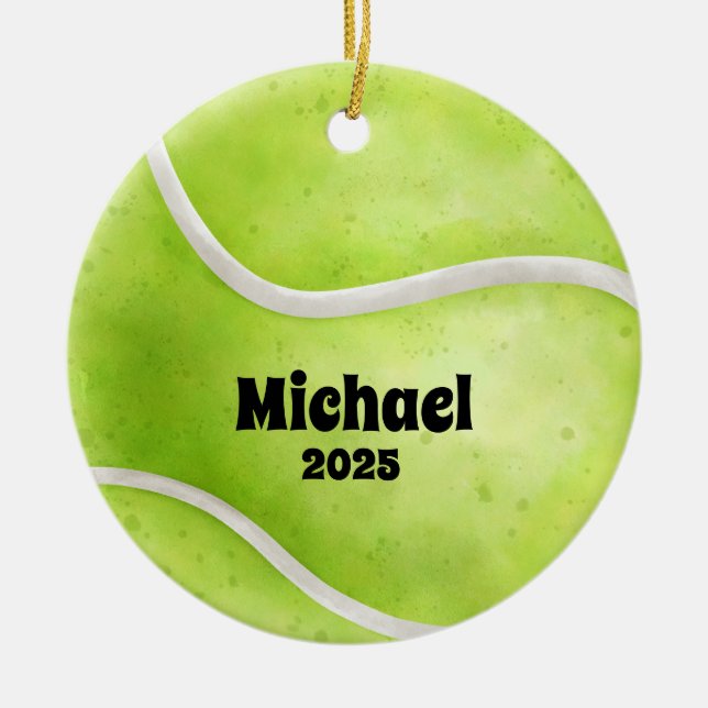 Ornamento de bolas de tenis, ornamento, deportes p (Frente)