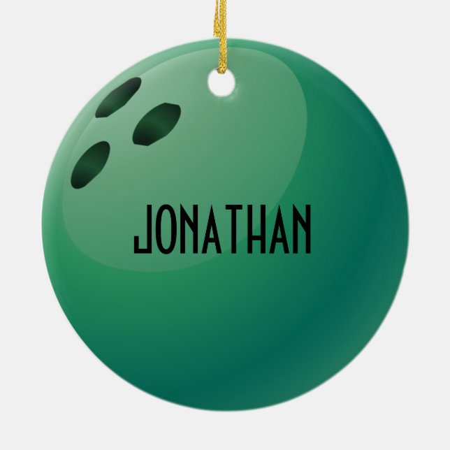 Ornamento de Bowling personalizado (Atrás)