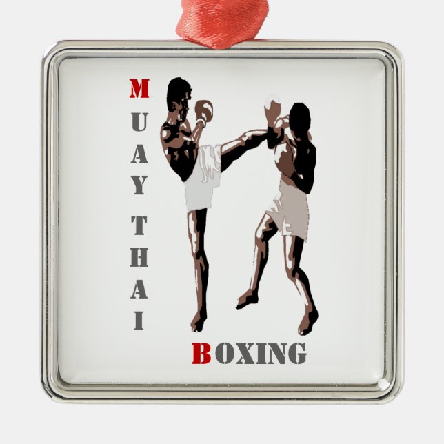 Ornamento de boxeo muay tailandés (Frente)