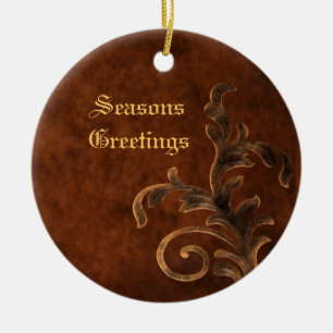 Ornamento de bronce del navidad del día de fiesta