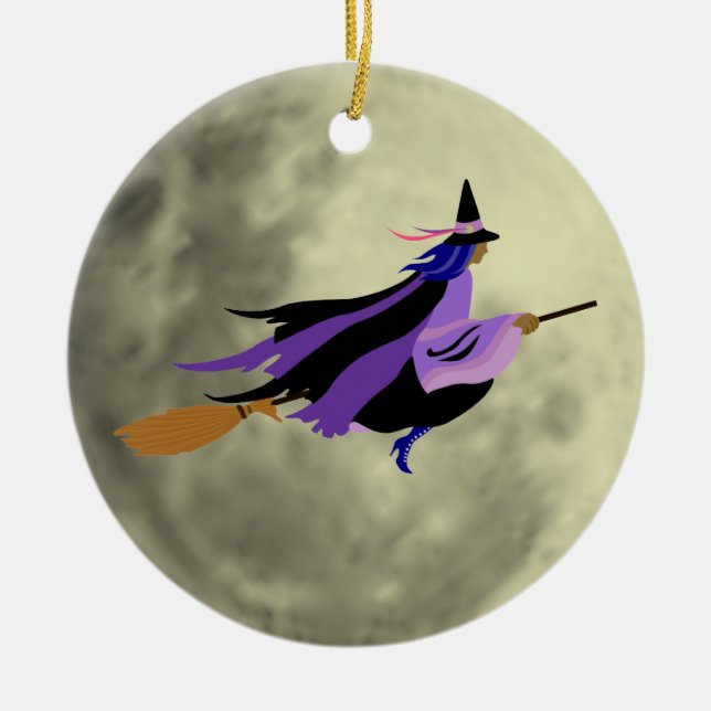 Ornamento de bruja voladora (Frente)