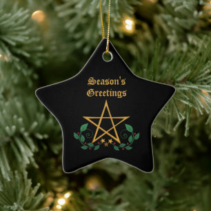 Ornamento de brujería de estrella de pentáculo
