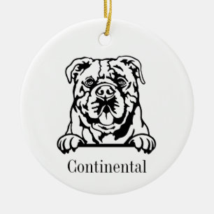 ornamento de bulldog continental