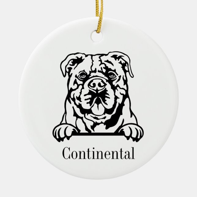 ornamento de bulldog continental (Frente)