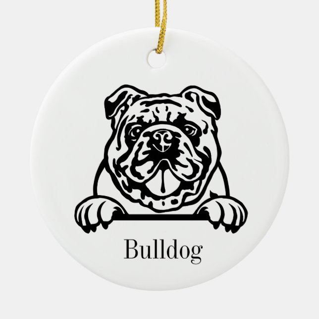 Ornamento de bulldog inglés (Frente)