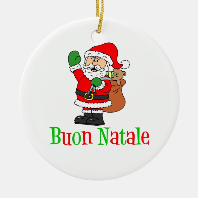 Ornamento de Buon Natale Santa (Frente)