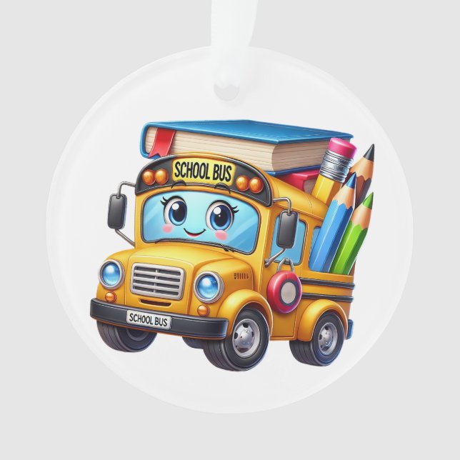 Ornamento de bus escolar SO CUTE (Anverso)