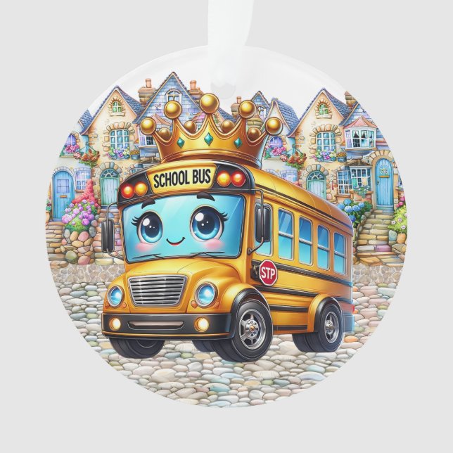 Ornamento de bus escolar SO CUTE (Anverso)