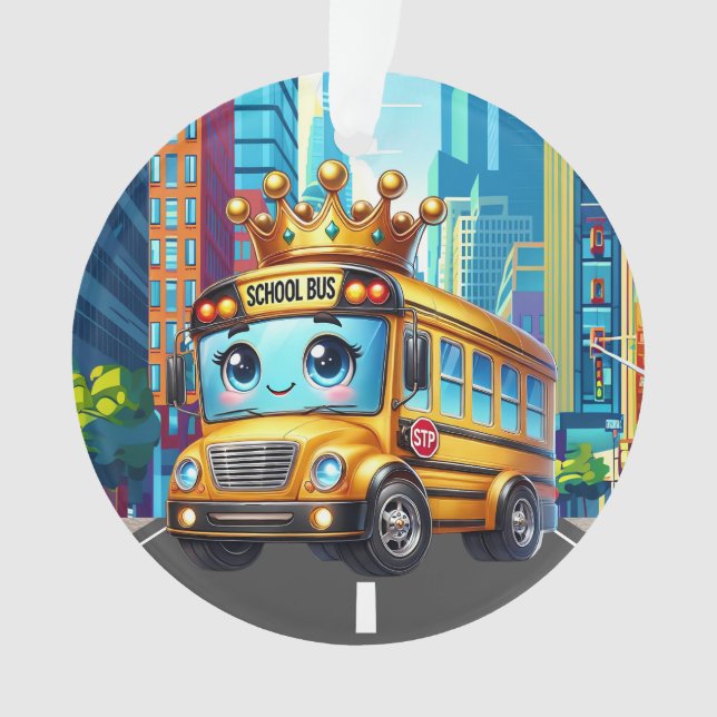 Ornamento de bus escolar SO CUTE (Anverso)