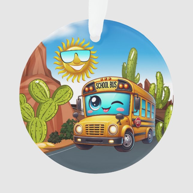 Ornamento de bus escolar SO CUTE (Anverso)