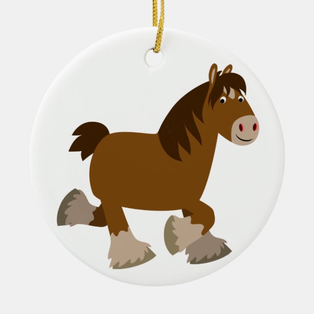 Ornamento de caballo de Personalizado de trote (Frente)