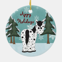 Ornamento de caballos de Appy Holidays personaliza