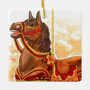 Ornamento de caballos de Carrusel de Bay