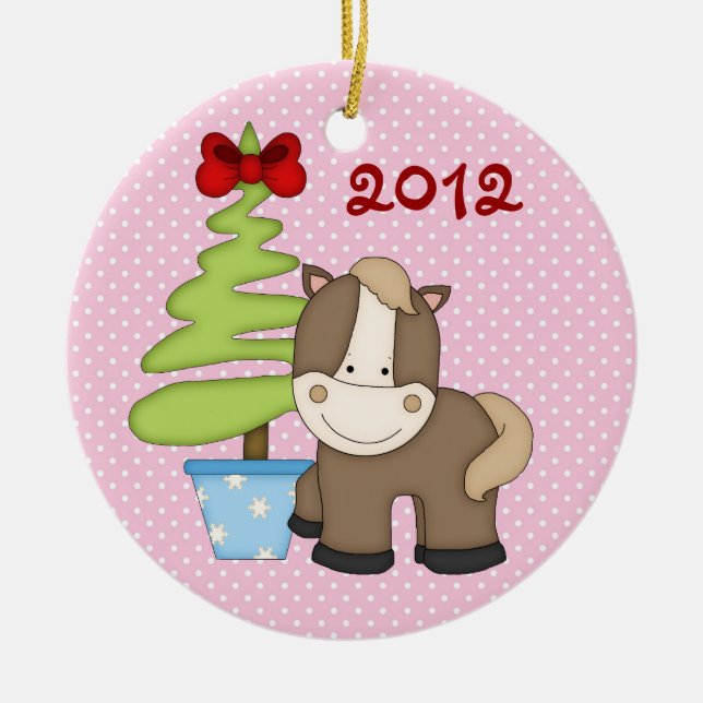Ornamento de caballos de Navidades de la Cuta Pers (Frente)
