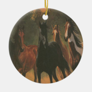 Ornamento de caballos salvajes