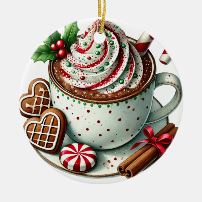 ornamento de café de los navidades (Frente)