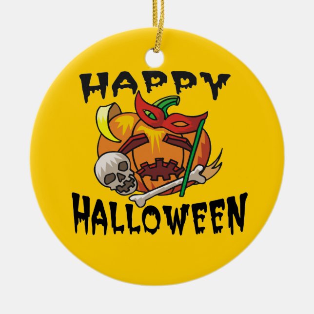 Ornamento de calabaza de la fiesta de Halloween (Frente)