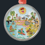 Ornamento de California Beach Life<br><div class="desc">El adorno caprichoso muestra a un personalizado atractivo del sur de California - personajes graciosos disfrutan del cálido sol de California que brilla por encima de todo.</div>