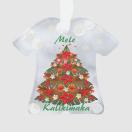 Ornamento de camisas de árbol navideño floral hawa