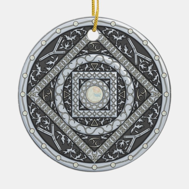 Ornamento de Cancer Mandala (Frente)