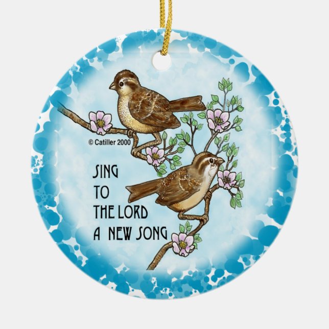 Ornamento de canción cristiana nueva (Frente)