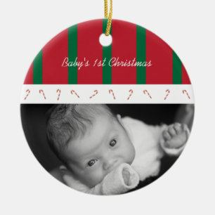 Ornamento de Candy Cane Lane (rayados verdes)