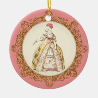 Ornamento de cangrejo blanco Marie Antoinette