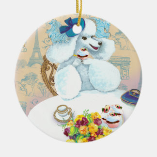 Ornamento de cangrejo blanco y pasteles