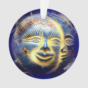 ornamento de cara de sol/luna
