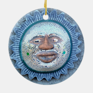 ornamento de cara de sol/ luna