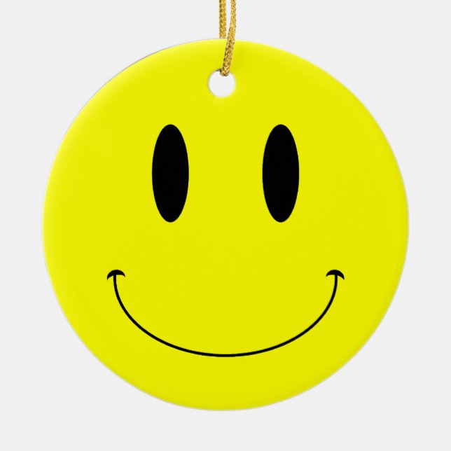 Ornamento de cara de sonrisa de KRW (Frente)
