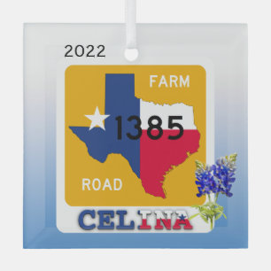 Ornamento de Celina, Texas y Bluebonnets