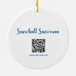 Ornamento de cerámica Alaskan Snowman