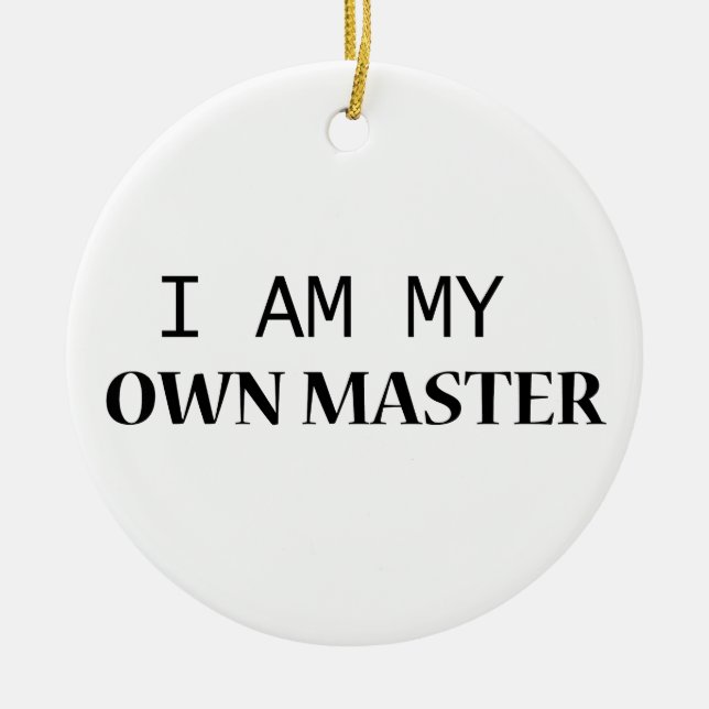 Ornamento de cerámica Buddy - Texto negro Minimali (Frente)