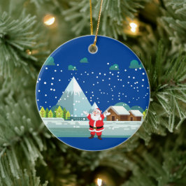 Ornamento de cerámica de Año Nuevo Feliz